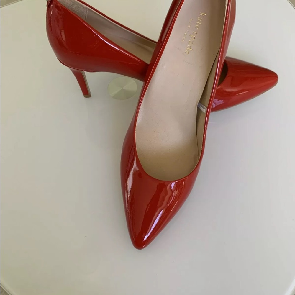 Kate Spade Vida Red Patent Leather Heel Shoe Pump. - Picture 8 of 11